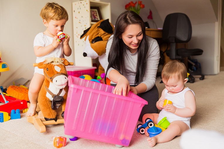 Nanny Playing with Children